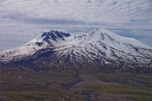 Closer view of Mt. St. Helens